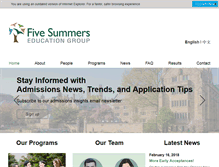 Tablet Screenshot of five-summers.com